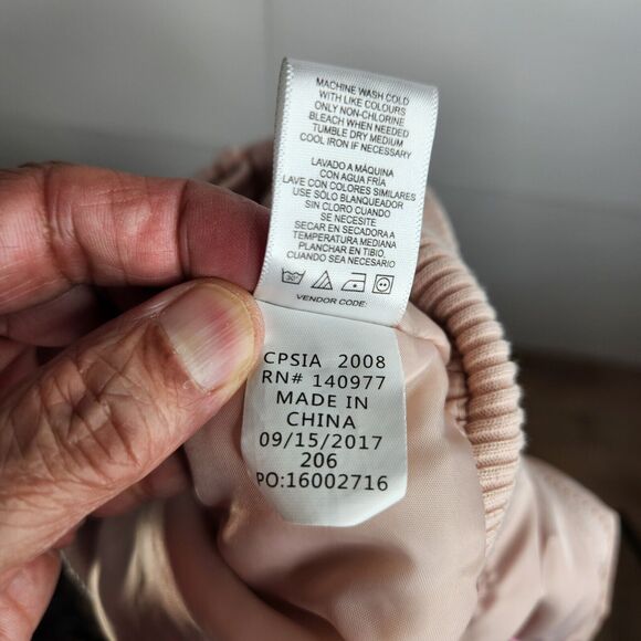 Hudson Toddler Girls Size 3T Puffer Bomber Embroidered Jacket Light Pink - Picture 7 of 7